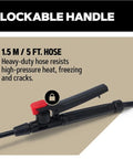 Lockable handle of Backpack Garden Sprayer With Lance And Two Adjustable Nozzles, 5 Gallon Knapsack Wearable Sprayer