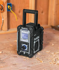 18V LXT Cordless Bluetooth Job Site Radio with FM stereo clock and snooze menu, rugged design for job site use
