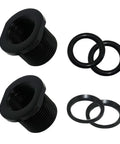 Two Pack Thread Adapters And Rubber And Metal Washers Replacement Kit For One Half By Twenty Eight And Five Eighth By Twenty Four Threads Black Steel Durable Pro Grade Adapters With Rubber Washers For Easy Repairs