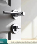 Rolled Flower Door Lock Knob With Key For Bedroom Privacy Universal Fit 72mm Chrome Finish with single handle on door