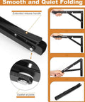 Heavy Duty 8 Inch Foldable Shelf Brackets For Diy Folding Tables Rock Solid Steel Build Supports 300 Pounds showing smooth folding mechanism.