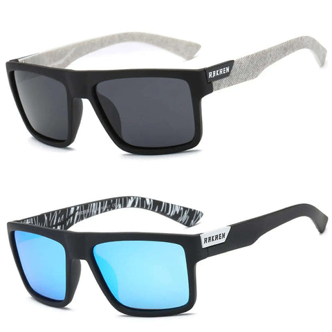 Polarized Sports Sunglasses For Men And Women Vintage Square Fishing Glasses UV400 Protection Dope Outdoor Shades For Fishing Driving And Everyday Use Unisex Frames Color B1
