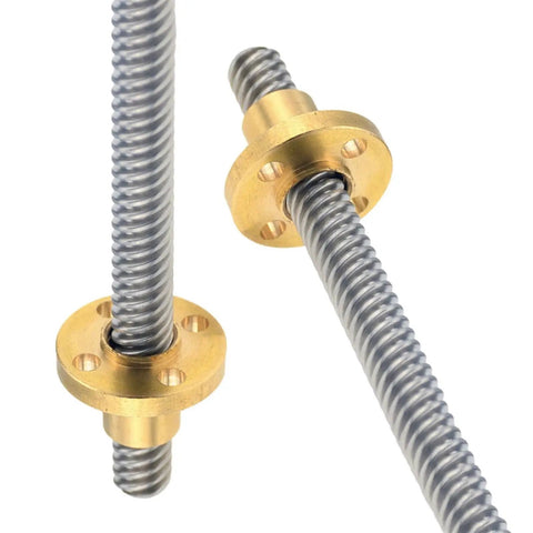 Heavy Duty T8 Lead Screw Kit Featuring Two 8mm Full Thread Rods Spanning Ninety Centimeters Plus Sturdy Brass Nuts That Roll Like Smoke Through Your Custom Cnc Or Robotics Shop Build