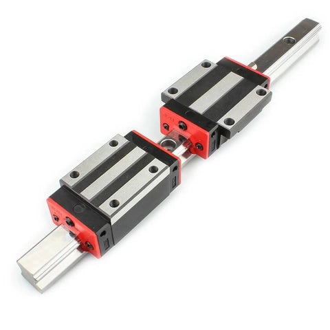 Heavy Duty HGR15 Linear Guide Rail With Smooth Sliding Bearing Blocks For CNC Machines And DIY Projects That Are Total Game Changers In Automation Fields, close-up view.