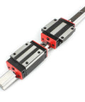 Check Out This Heavy Duty Hgr 15 Linear Guide Rail With Smooth Bearing Blocks For Your Awesome Cnc Router Or Custom Machine Build That Slays And Lasts A Long Time, showing two smooth bearing blocks.