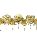 Swanky Wall Mounted Coat Rack Featuring Solid Metal Hooks Super Durable Entryway Organizer For Jackets Coats Hats Towels And Keys Sleek Lotus Leaf Design with 5 hooks.