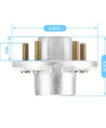 Trailer Wheel Idler Hub Kit 5 Hole 4.5 Inch Bolt Idler Hub For 3500 Lb Trailer Axles, side view with dimensions