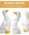 Adorable Ceramic Duck Toilet Bolt Covers Two Pack Decorative Screw Caps With Slick White Finish And Universal Fit shown in detail.