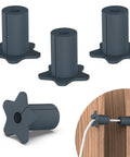 Four Pack Five Eighth Inch Wall Grommets For Starlink Mini Cable And Mounting Accessories To Organize And Protect Cables, Grey Finish