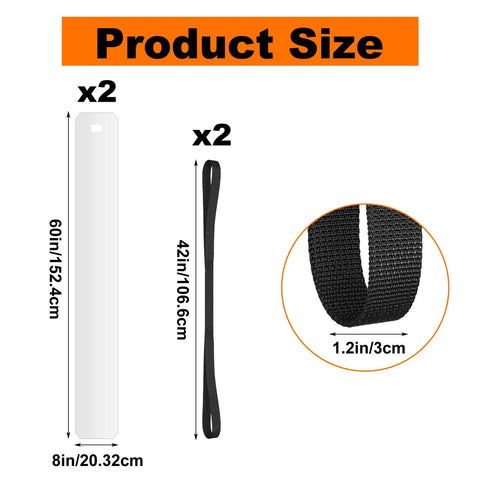 Product size dimensions of Two Pack Long Appliance Sliders With Pull Straps Furniture Moving Mats 8 By 60 Inches Pro Grade Heavy Duty
