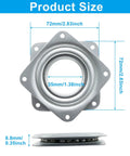 Heavy Duty 3 Inch Lazy Susan Turntable Bearings 2 Pack Smooth Rotating Ball Plates with size dimensions