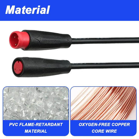 Ebike 2 Pin Extension Cable Waterproof Female To Male Electric Bike Cord For Ebike Light Gear Sensor And Brake In Ebike Modification Kit Two Pack Durable Copper Contacts For Stable Signal And Easy Install Built To Last
