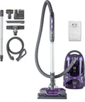 Heavy Duty Bagged Canister Vacuum Engineered To Handle Every Mess On Hardwood And Carpet Includes Swivel Head For Easy Navigation.