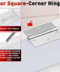 Pro Grade 6061 Aluminum Door Hinge Template Kit installed on door for square-corner hinge with precision machined anodized template.