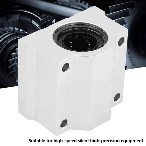 Aluminum Alloy Linear Motion Pillow Block Bearing With Closed Housing Built Tough For Smooth Low Friction High Speed Operation Ball Bearing Slide Block 25mm Bore SCS25UU