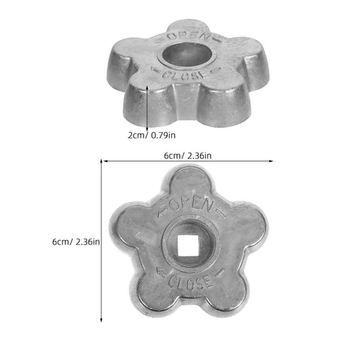 Upgrade Your Gas Setup With This 6 Pack Silver Aluminum Handwheel Valve Handle Hexagon Design For Effortless Fast Replacement And Leak Reduction Boost Efficiency Today, silver aluminum gas valve handle 6cm