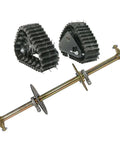 32 Inch Rear Wheel Axle Shaft Assembly For Go Kart Buggy Quad UTV ATV Snow Sand Snowmobile with snow tracks visible