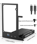 Next Level Thunderbolt 3 And 4 Egpu Dock For Laptops And Mini Pcs with USB4 connectors and bracket for mounting.