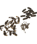 Antique Latch Hook Metal Hasp for Jewelry Boxes and Gift Boxes, Vintage Gold Bronze Finish with screws and components.