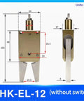 Heavy Duty Pneumatic Hold Down Clamp Manipulator Mini Fixture for Precision Machining dimensions labeled in mm, front and side view.