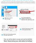 Instructions to initialize and format SSD or HDD in Windows with steps for access and usage.