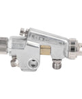 Pneumatic Paint Sprayer Air Spray Gun Delivering 98 Psi Power With Fine Atomization And Adjustable Width Control, silver metal design.