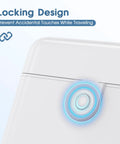 Travel Bottle Set With Case Four 2oz TSA Approved Containers Leak Proof Design showing lock detail
