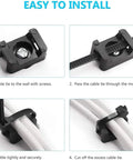 Installation guide for Heavy Duty Three Hundred Screw Mount Cable Ties and Straps to secure wires easily.