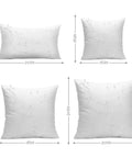 20x20 Inch Outdoor Pillow Inserts Set of 2 Waterproof Cushions for Patio Garden and Balcony, dimensions shown