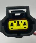 DigiAutoPart brake fluid level sensor connector, yellow 4-pin plug in black automotive wiring harness housing.