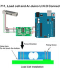 One Kilogram High Precision Miniature Load Cell Sensor Pack Of Two For Arduino DIY Projects Digital Weight Scale Modules Built For Makers Portable Kitchen Scale Components With 5 To 10 Volt Drive, HX711 wiring diagram