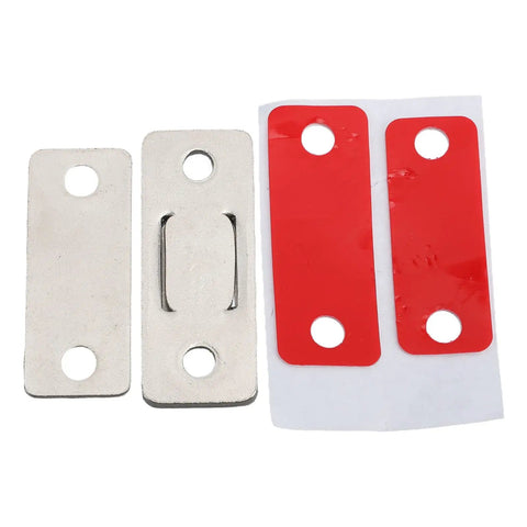 8 Pack Magnetic Door Catch And Cabinet Latch Ultra Thin Stainless Steel with adhesive and two way installation pieces