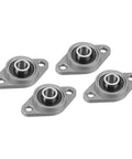 4 Pack KFL08 Pillow Block Bearings 8mm Inner Diameter Self Aligning Mounted Flange Bearing Zinc Alloy Steel ABEC5 for Industrial Machinery