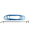 Workhorse Siphon Spray Gun Kit With Four Foot Pneumatic Hose And One Quarter Npt Tap Built Tough For Painting Blowing Dust Or Swapping Solvents Daily, includes blue air hose and spray nozzle.