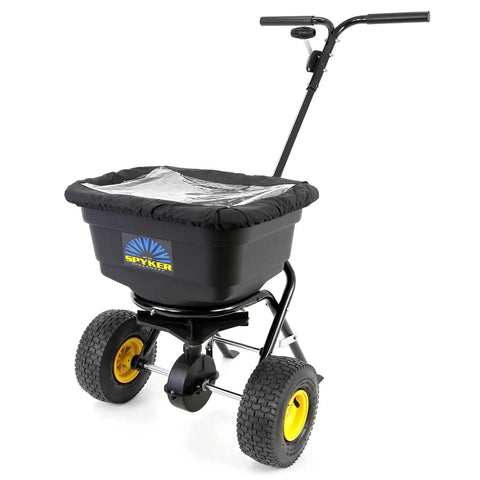 Spyker Pro Series 50 Pound Broadcast Spreader With 5 Pound Handheld Spreader Kit For Lawn Care Fertilizer Seed Ice Melt