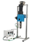 Game Changing Vertical Single Screw Extruder One Inch Diameter with blue body and stainless barrel for 3D filament production.