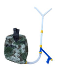 Backpack Style Handheld Manure Spreader For Garden And Field Work with camo bag and PVC pipe