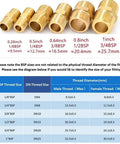 Workhorse Brass Hex Nipple Fittings Male To Male Thread Pipe Coupler Adapter sizes chart for 1/8 to 1 inch fittings.