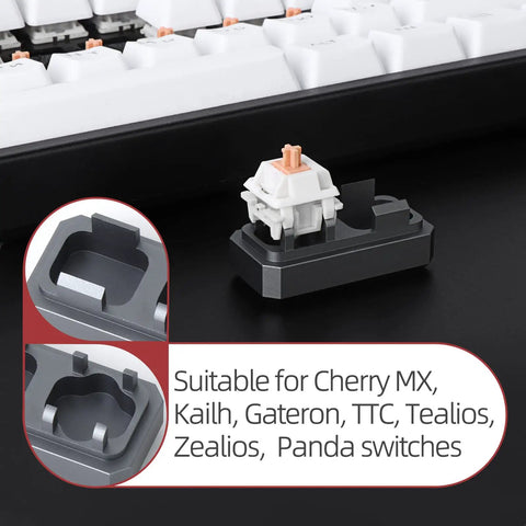 Aluminum Switch Opener And Lube Kit For Custom Keyboards With Tweezers And Four Claw Gripper All In One Keyboard Lube Tools