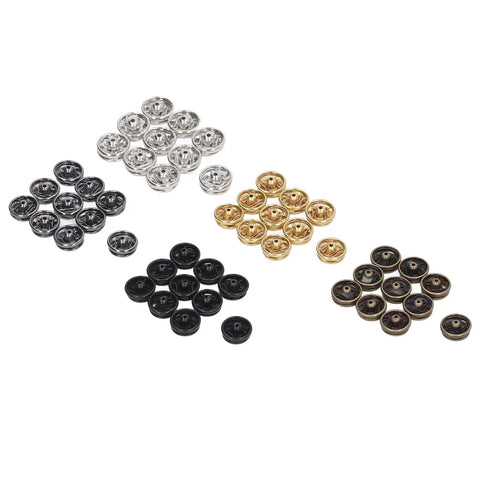 Assorted colors of 100 Pack Mini Metal Snap Button Kit 5mm Sew On Fasteners for doll clothes and garment repair