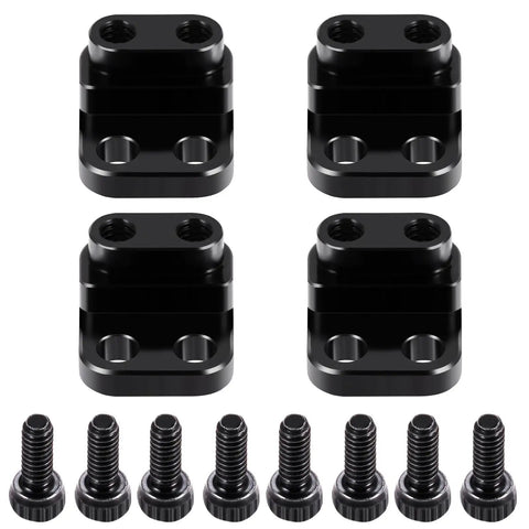 Aluminum Dual Hole 4mm Suspension Lift Shock Mounts For Axial 1 To 30 SCX30 K10 Bronco JLU Rock Crawler Upgrades set