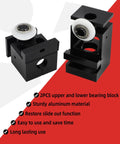 Standard Upper And Lower Bearing Block Set For RV Schwintek Slide Out In Wall Bearing System With V Roller Shoe Aluminum No Rivets