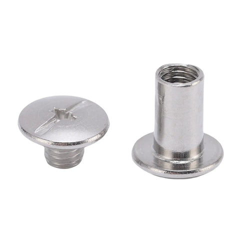 Heavy Duty M5 Rivet Nuts 50 Pack Stainless Steel Flat Head Insert Kit showing flat head and threaded design for secure fastening.