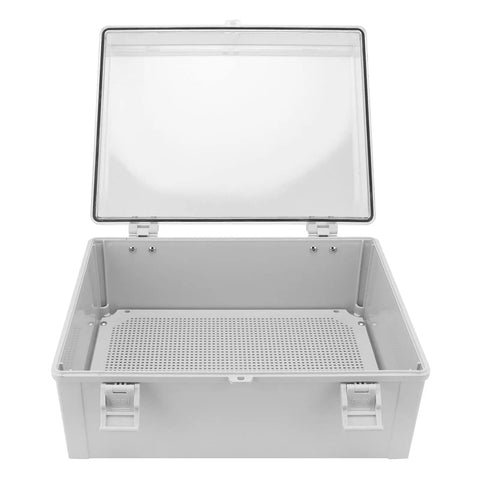 Tough As Nails Outdoor Junction Box With Transparent Cover And Buckle IP66 Weatherproof ABS Enclosure open view