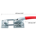 Front view of a Two Pack Beefy Heavy Duty Toggle Clamp Set With 7480 Lbs Capacity Pull Toggle Latch Clamp With Adjustable Threaded U Bolt.