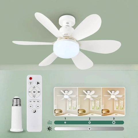 Bladeless Ceiling Fan With Lights And Remote Control Dimmable Enclosed Low Profile Mini Ceiling Fan For Semi Flush Mount