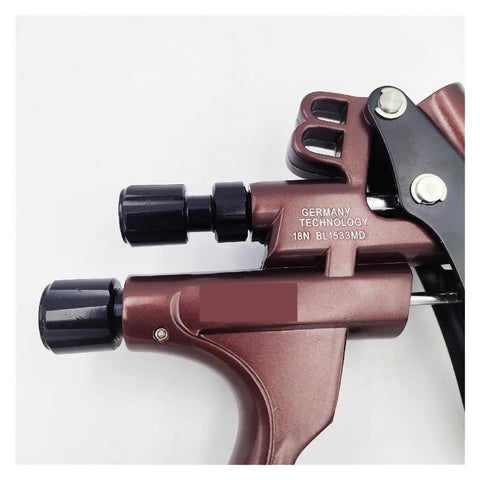 Top Tier Pneumatic Paint Sprayer With 1.3 Mm Stainless Steel Nozzle Kit detail showing the nozzle and trigger mechanism.