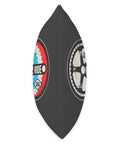 4th Of July Bicycle Throw Pillow For Bikepacking Enthusiasts, side view showing distressed flag print design