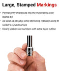 Hand holding a Three Eighth Inch Drive Semi Deep 12 Point Socket with large stamped markings for easy reading.