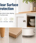 300 Pcs Clear Silicone Cabinet Door Bumpers Self Adhesive Rubber Pads for protecting surfaces and reducing noise.